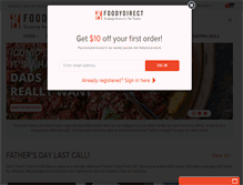 Tablet Screenshot of foodydirect.com